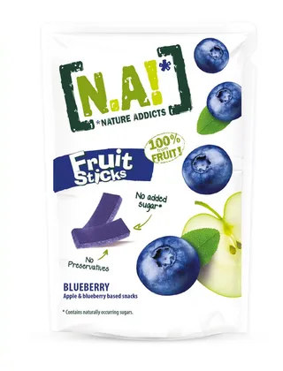 Nature Addicts Vegan Blueberry & Apple Fruit Sticks 35G