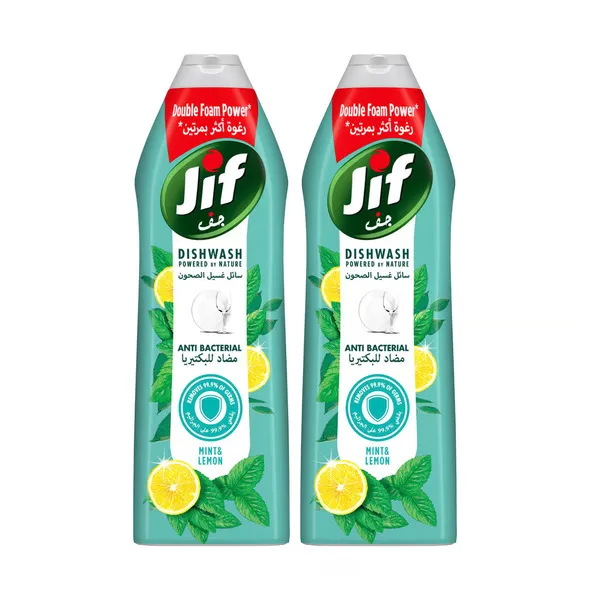 Jif Antibacterial Dishwashing Liquid with Lemon & Mint Scent Value Pack