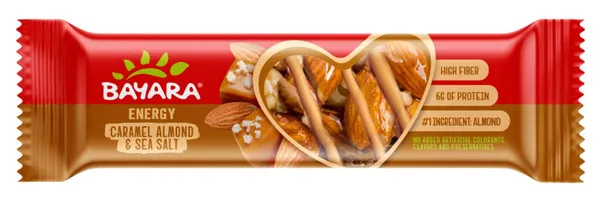 بايارا ألواح الطاقة بالكراميل واللوز وملح البحر 12X40 جم