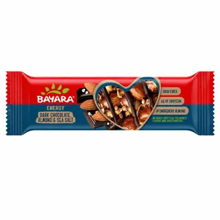 Bayara Dark Chocolate Almond & Sea Salt Energy Bars 12X40G