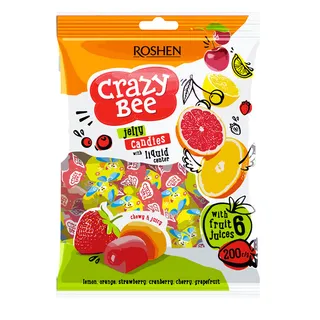 Roshen Crazy Bee Jelly Candies With Liquid Center 200G