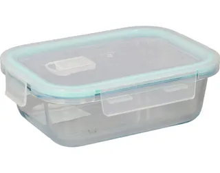 Into Home Borosilicate Rectangular Container With Clip Lid 680Ml