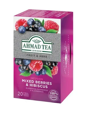 Ahmad Tea Fruit & Herb Infusion Mixed Berries & Hibiscus Tea 40G 20Pcs