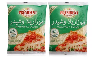 بريزيدن جبنة شيدر مع موزاريلا مبشورة 200X2 جم