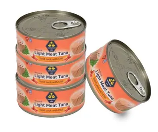 Al Wazzan Light Meat Tuna Solid Pack With Chili 4X160g