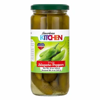 American Kitchen Nacho Sliced Jalapeno Peppers 454G