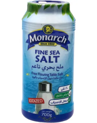 Monarch Fine Table Sea Salt 700G