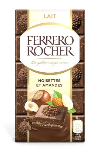 Ferrero Roche Milk Hazelnut & Almond Chocolate Tablets 90G