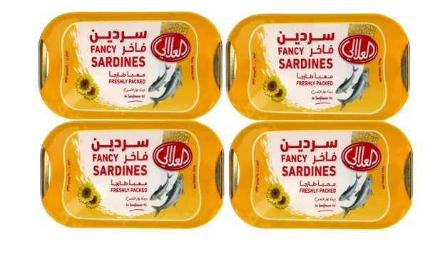 العلالي سردين بزيت دوار الشمس 100X4 جم