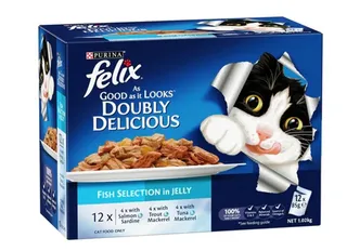 Felix Doubly Delicious Fish Selection Adult Wet Cat Food