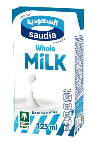السعودية حليب كامل الدسم 125 مل