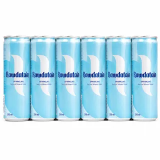 Rawdatain Carbonated Natural Still water Can 6X250Ml