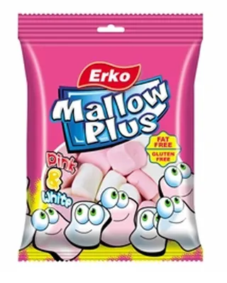 Erko Mallow Plus Gluten Free Pink & White Marshmallow 300G
