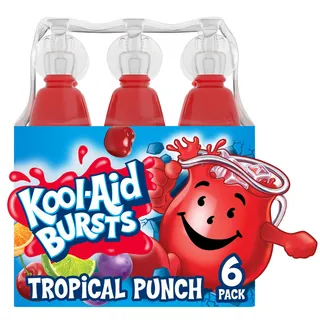 Kool Aid Bursts Drink Tropical Punch Juice 6X200Ml