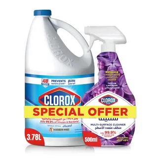 Clorex Bleach 1 Gallon + Spray Lavander 500Ml