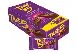 Take 5 Crunchy Wafer Coated With Milk Chocolate 12X25G