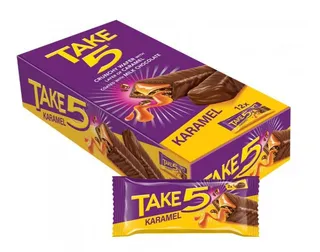 Take 5 Crunchy Wafer Caramel With Milk Chocolate 12X30G