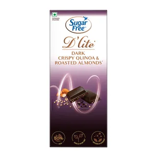 Sugar Free D'lite Dark Chocolate Quinoa & Roasted Almond 80G