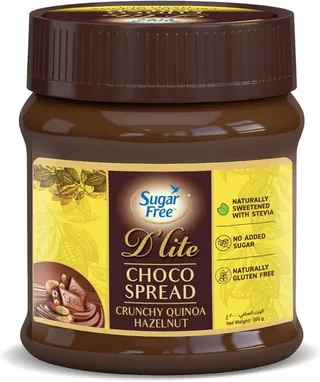 Sugar Free D'lite Choco Spread Crunchy Quinoa Hazelnut 300G