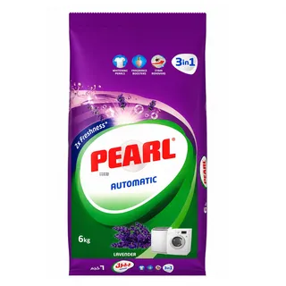 Pearl Automatic 3in1 Low Foam Detergent Powder Lavender Scents 6Kg