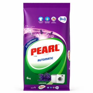 Pearl Lavender Automatic 3 In 1 Low Foam Laundry Detergent Powder 6kg