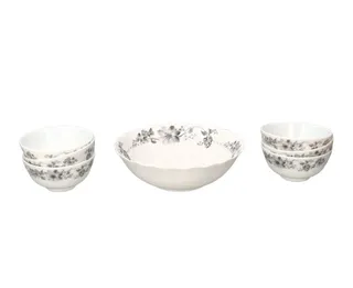 Into home Opal Bowl Set 7's 6X4.5" + 1X6.8"