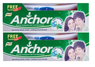 Anchor Cool Menthol Gel Tpaste 2 x 125 ml + 2 Pack TB