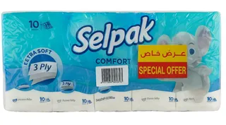 Selpak 3Ply Comfort Pocket Tissue 10Pcs