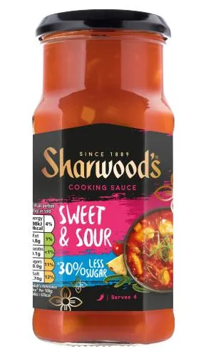 Sharwoods Sweet & Sour 30% Less Sugar Cooking Sauce 425G