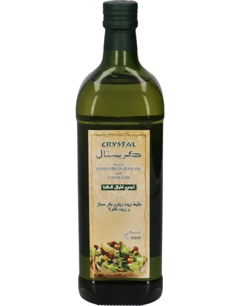 كريستال مزيج من زيت الزيتون البكر الممتاز وزيت الكانولا 1 لتر