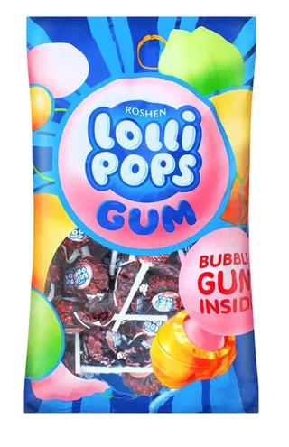 Roshen Lollo Pops Bubble Gum 920G