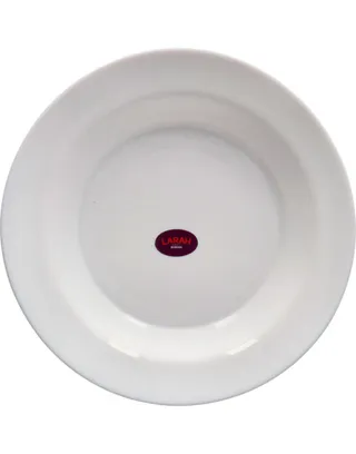 Borosil Larah Opal Plain White Soup Plate 9"