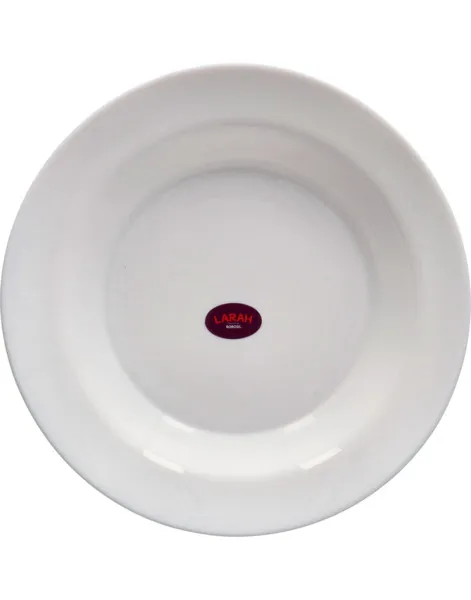 Borosil Larah Opal Plain White Soup Plate 9"