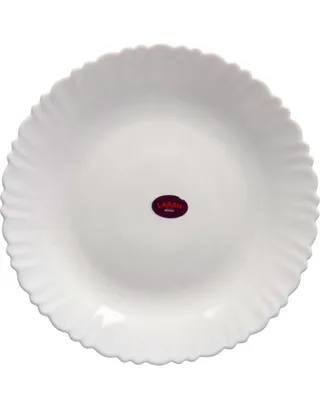 Borosil Larah Opal Fluted White Dinner Plate 10"