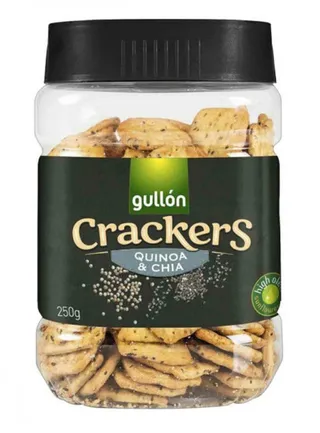 Gullon Quinoa & Chia crackers jar 250G
