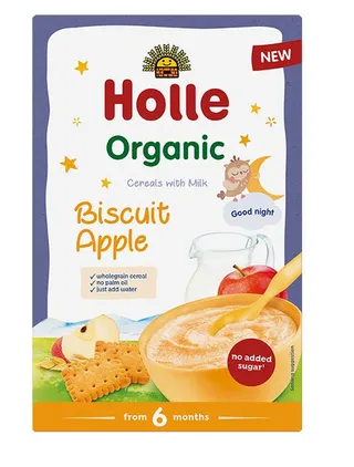 Holle Organic Milk Porridge Biscuit Apple (6 Months) 250G