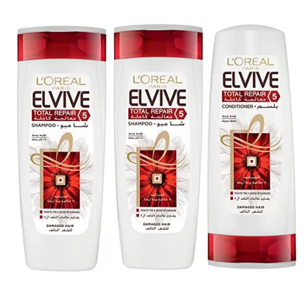 L'Oreal Elvive Total Repair Shampoo 400Ml + Conditioner 360Ml
