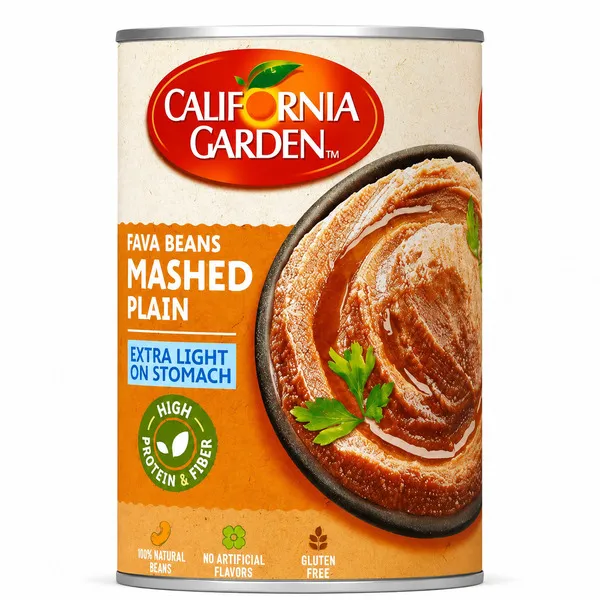 California Garden High Protein Mashed Plain Fava Beans 450G