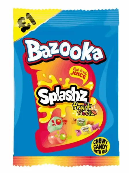 Bazooka Splashz Fruity 120G