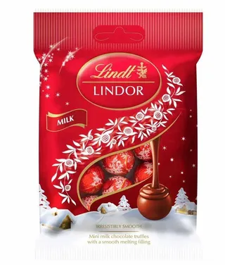 Lindt Lindor Mini Chocolate Milk Truffles 80G