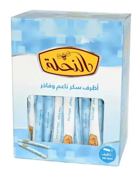 النحلة سكر ناعم وفاخر 100 ظرف