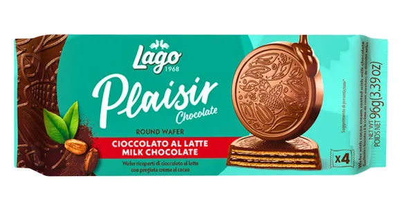 Lago Plaisir Round Wafer Milk Chocolate 96G