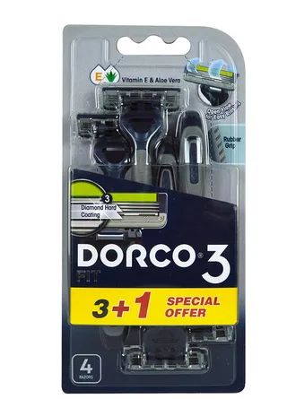 Dorco 3 Disposable Shaving Razor For Men