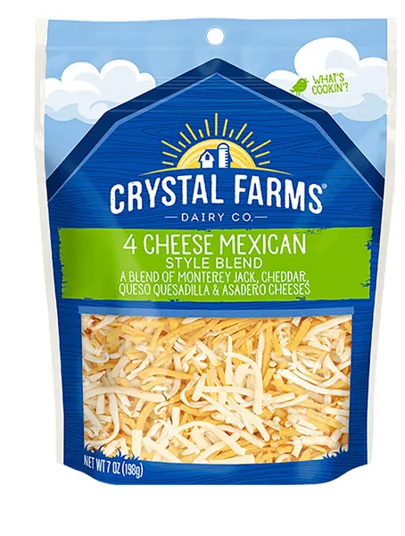 Crsytal Farm 4 Chs Mxican Style Shrd 198G