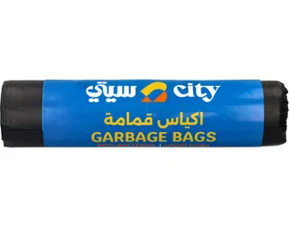 City Garbage Bags Roll Quick Tie Wave Top 10's 79 Gallon 120X140Cm