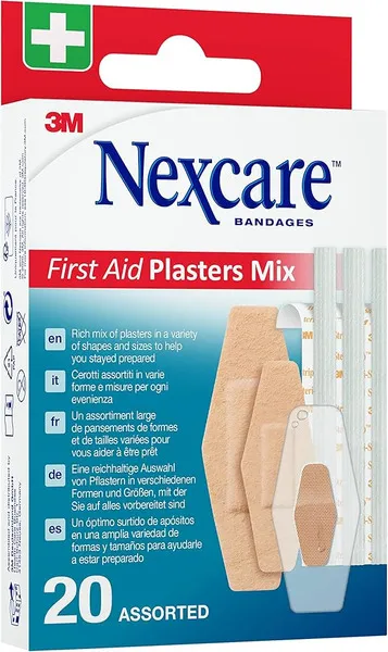 Nexcare First Aid Plasters Mix 20 Assorted