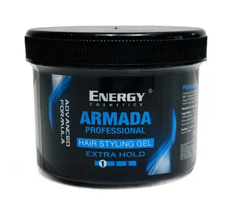 Energy Armada Hair Styling Gel Ext Hold Blue 500Ml