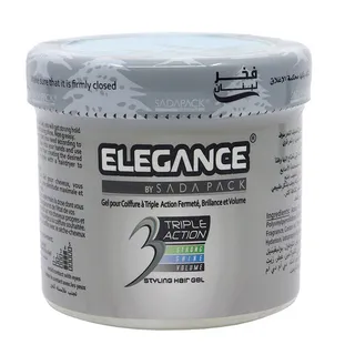 Elegance Hair Gel Triple Action Gray 500Ml