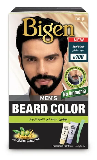 بيجين لون اللحية أسود حقيقي B100