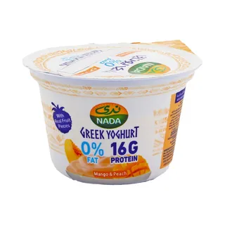 Nada Greek Mango and Peach Zero Fat Yogurt 160g